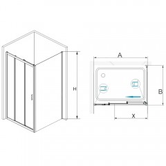 Душевое ограждение RGW Passage PA-73 160x100 060873160-011
