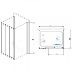 Душевое ограждение RGW Passage PA-73P 170x100 060873170-011P