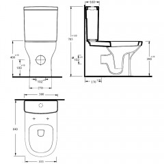 Унитаз beWash Anlagen 77403501 с функцией биде белый глянец