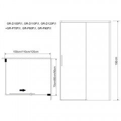 Душевая дверь Grossman Fly GR-D120Fl1