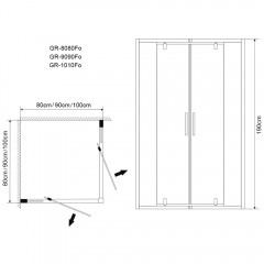 Душевое ограждение Grossman Forta GR-1010Fo
