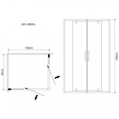 Душевое ограждение Grossman Forta GR-1280RFo
