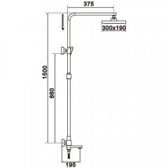 Душевая система Rose R1036