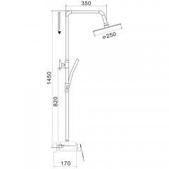 Душевая система Rose R1136