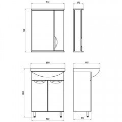 Комплект мебели ASB-Mebel Мессина 60/2