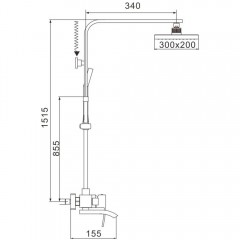 Душевая система Rose R1556F