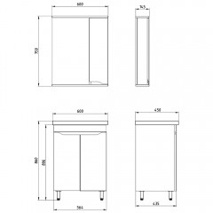 Комплект мебели ASB-Mebel Бари 60-2.0