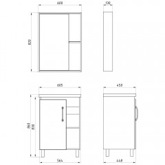 Комплект мебели ASB-Mebel Адель 60