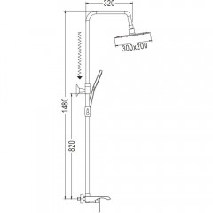 Душевая система Rose R1736