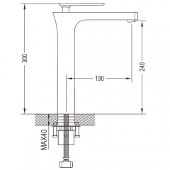 Смеситель для раковины Rose R2211F