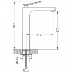 Смеситель для раковины Rose R2311F