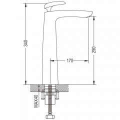 Смеситель для раковины Rose R2411F