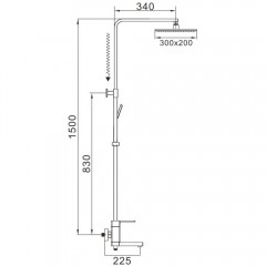 Душевая система Rose R2636