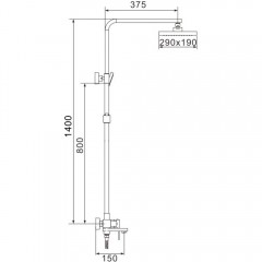 Душевая система Rose R2836H