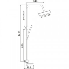 Душевая система Rose R3536 термостат