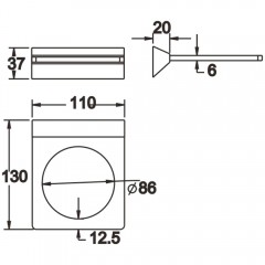 Ёршик для унитаза Rose RG1600H