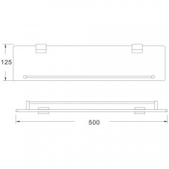 Полка стеклянная Rose RG1719T