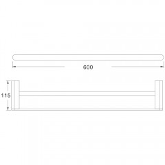 Полотенцедержатель двойной Rose RG1727T