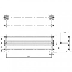 Полка для полотенец AltroBagno Antik 081501 Br