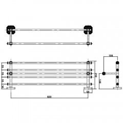 Полка для полотенец AltroBagno Antik Duo 081502 Br