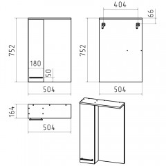 Зеркало-шкаф Misty Крафт 50 L П-Кра-02050-011Л