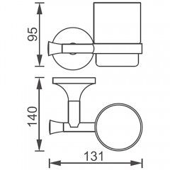 Стакан AltroBagno Corposo 080204 Cr