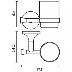 Стакан AltroBagno Corposo 080205 Or