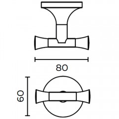 Крючок двойной AltroBagno Corposo 081010 Or