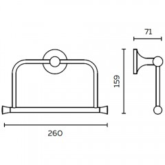 Полотенцедержатель-кольцо AltroBagno Corposo 081312 Or