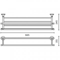 Полка для полотенец AltroBagno Corposo 081507 Or