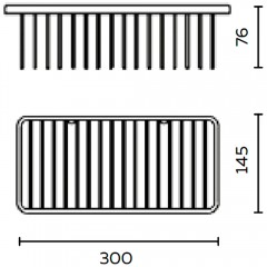 Полка-решетка AltroBagno Beni aggiuntivi B 082502 Cr