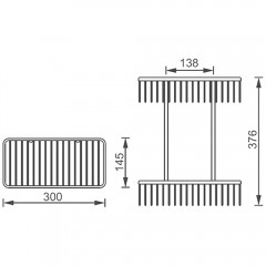 Полка-решетка двойная AltroBagno Beni aggiuntivi B 082601 Br