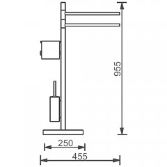 Стойка напольная AltroBagno Beni aggiuntivi FS 083401 Cr