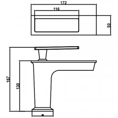 Смеситель для раковины AltroBagno Beni aggiuntivi BF 0103 Cr