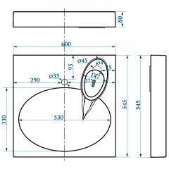 Раковина SuperSan Виктория Vic-D1