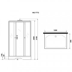 Душевая кабина Niagara Lux NG-7772QG