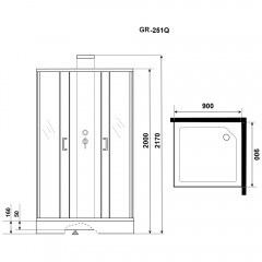 Душевая кабина Grossman GR-251Q