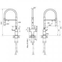 Смеситель для кухни Paulmark Gravity Gr213188-G