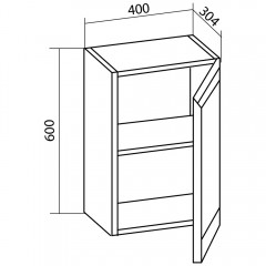 Шкаф подвесной Бриклаер Берлин 40x60