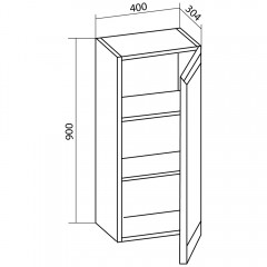 Шкаф подвесной Бриклаер Берлин 40x90