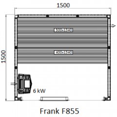 Финская сауна Frank F855 кедр