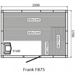 Финская сауна Frank F875 кедр