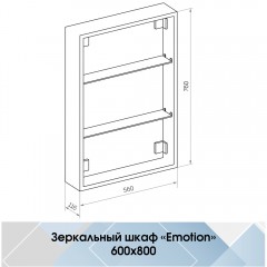 Зеркало-шкаф Континент Emotion LED 600x800