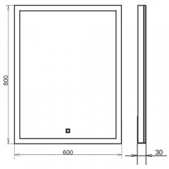 Зеркало Comforty Гиацинт 60 LED