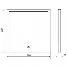 Зеркало Comforty Гиацинт 80 LED