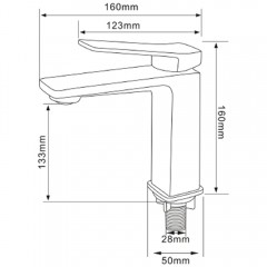 Смеситель для раковины Comforty FC071A-CKBT