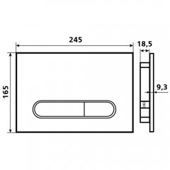 Клавиша смыва Esbano OVL-17MB