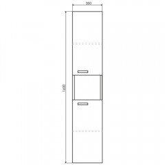 Пенал Comforty Никосия 35 дуб тёмный