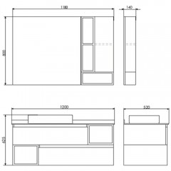 Комплект мебели Comforty Прага 120 дуб белый (раковина 78189)