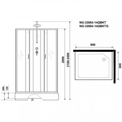 Душевая кабина Niagara Classic NG-33984-14QBKTG